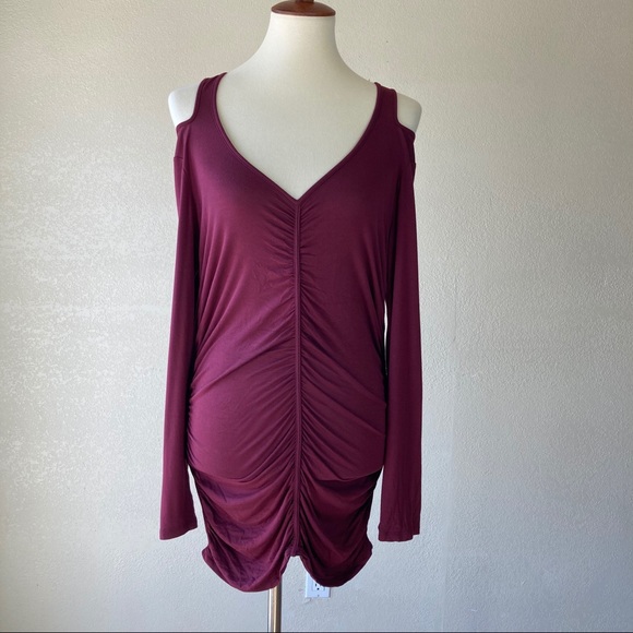 venus burgundy dress